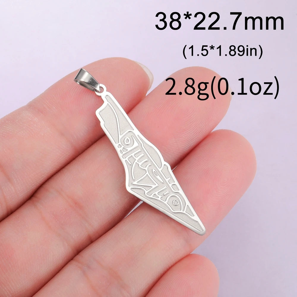 LIKGREAT Dropshipping 1 stücke Palästina Karte Anhänger Halskette Armband Ohrringe Schmuck Machen DIY Edelstahl Zubehör Charme