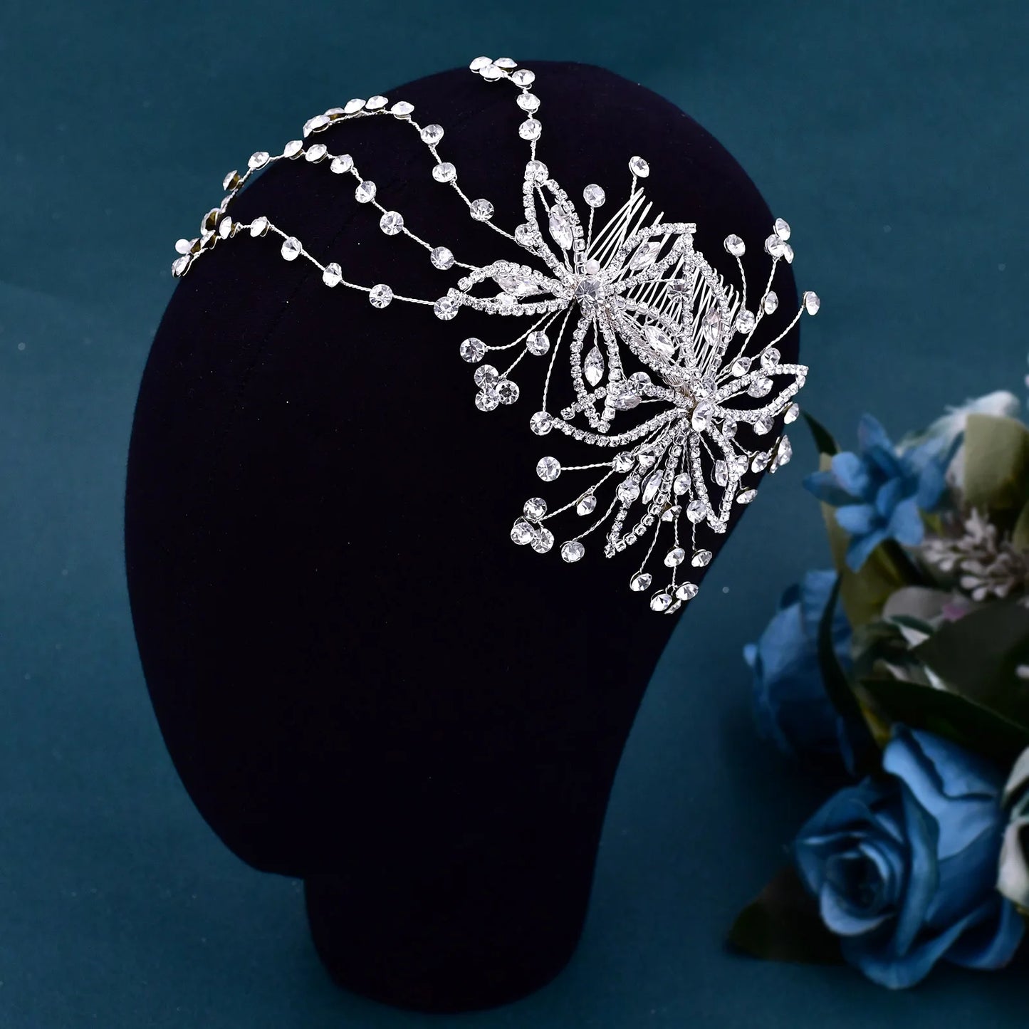 Wedding Comb Rhinestone Bridal Hairpin Wedding Hair Accessories Bride Headdress Pageant Headwear Bridesmaid Tiara HP499