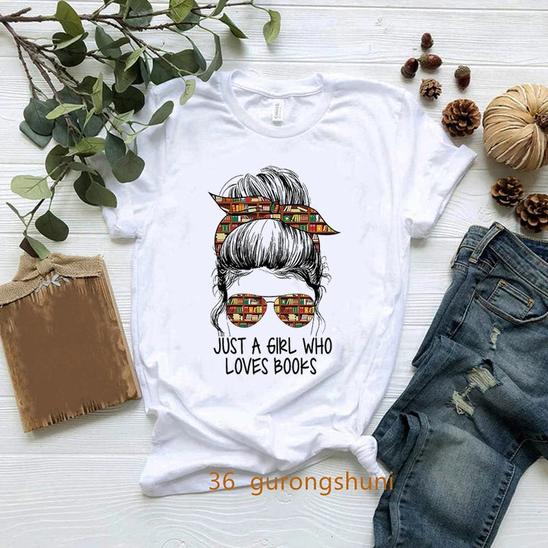 New Nerdy Dirty Inked And Curvy T-Shirt Melanin Black Queen Loves Books T Shirt Women Clothes Short Sleeve 90s Tees Summer Tops