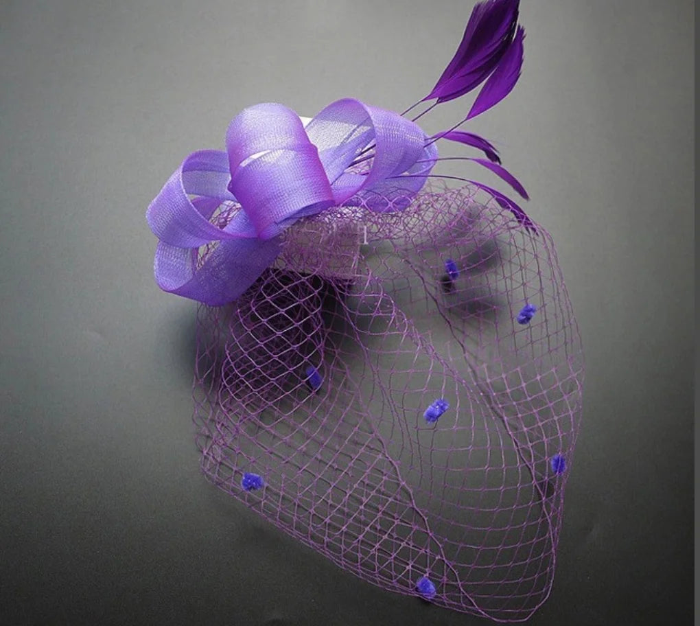 Bridal Net Birdcage Face Veils Wedding Party Feather Vintage Bridal Fascinators Hair Accessories Brides Blusher Vieil Headpiece