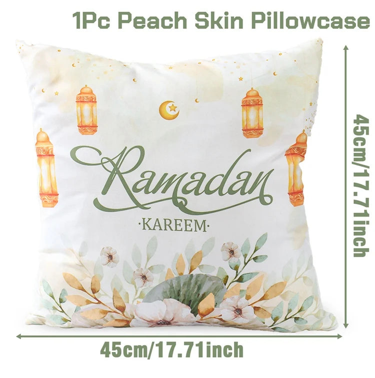 Eid Cushion Cover Eid Mubarak Ramadan Kareem Backdrop Islam Muslim Party Supplies 2025 Ramadan Decor For Home Eid Al-fitr Gift