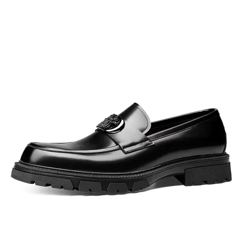 2025 New Men Oxhide Shoes with Thick Soles and Big Heads Lazy People Casual MenFashion Shoes Fashion Shoes