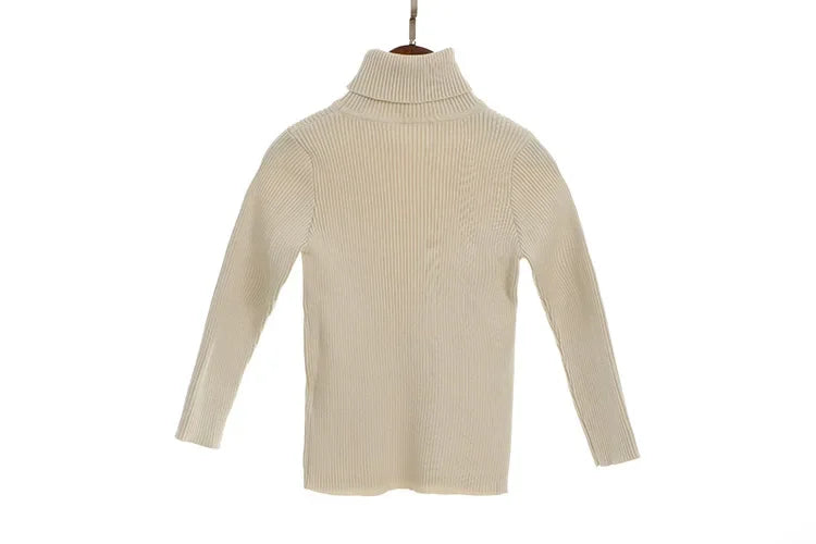 Baby Turtleneck Knitted Sweaters Girls Winter Clothes Children Boys Pullover Toddler Knit Sweate Cotton Baby Pullover Clothes