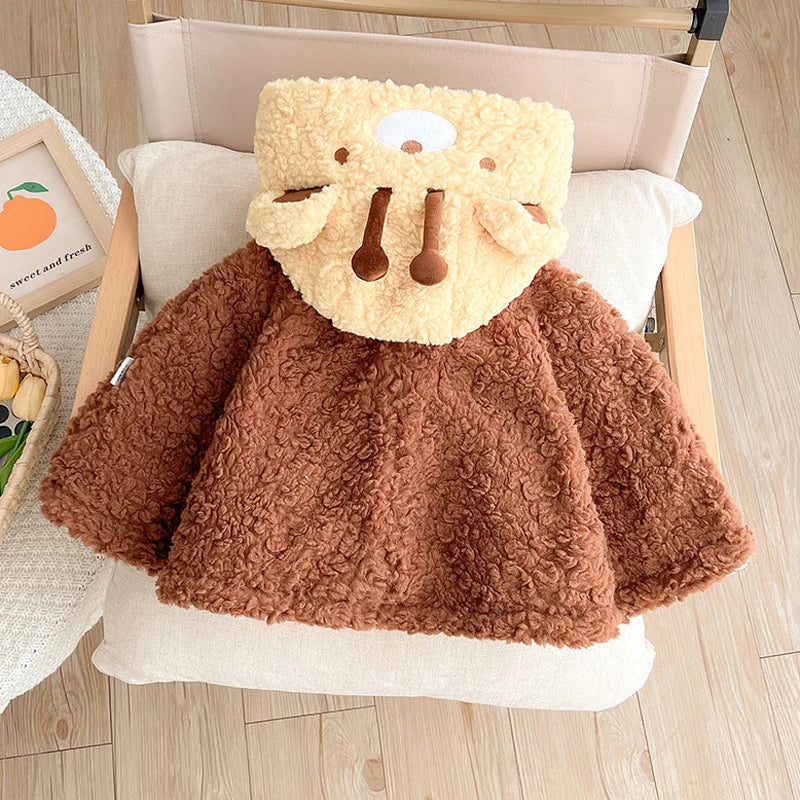 IYEAL Winter Cartoon Kapuzen Ohren Warm Plus Fleece Mantel Winter Baby Niedlichen Mantel Neue Baby Kleidung Baby Verdickt Mantel