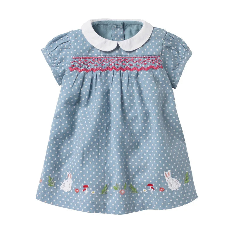 Little maven 2024 Baby Mädchen Freizeitkleidung Baumwolle Schöne Kinder Sommerkleid für Kleinkinder 2 bis 7 Jahre