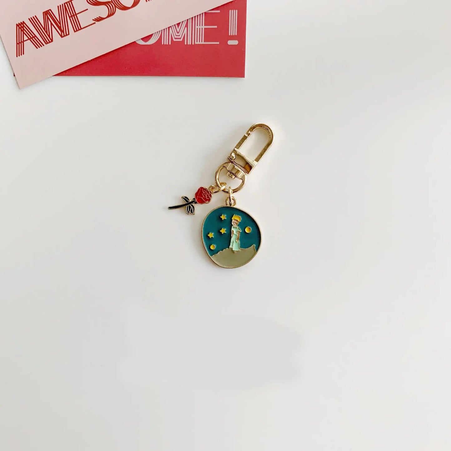 Trendy The Little Prince Keychain Cute Fox Airpods Pendant For Clothes Backpack Keyring Key Chains Charms Valentines Day Gift