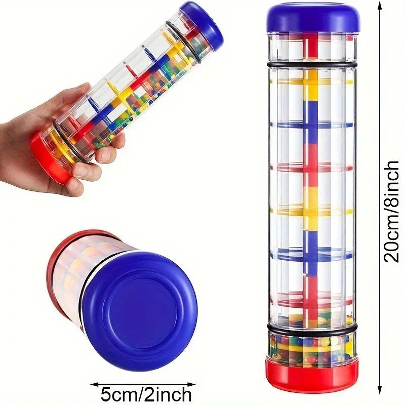 1 Stück Regenmacher-Musikspielzeug, Regenstab, Glocke, Handschüttelspielzeug, Montessori-Sensorikspielzeug, pädagogisches Baby-Instrumentenspielzeug