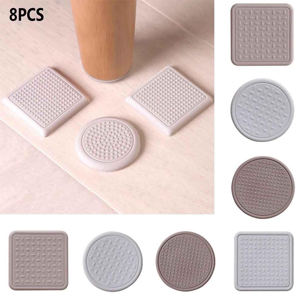 8PCS Stumm Selbst-Adhesive Silikon Sofa Stuhl Füße Abdeckung Möbel Bein Pad Boden Schutz
