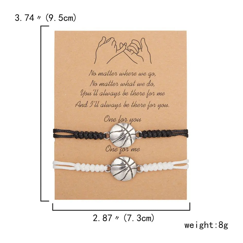 Present Football Boys & Girls Basketball Handmade Jewelry Accessories Korean Style Bracelet Couple Hand Rope Ball String Rope