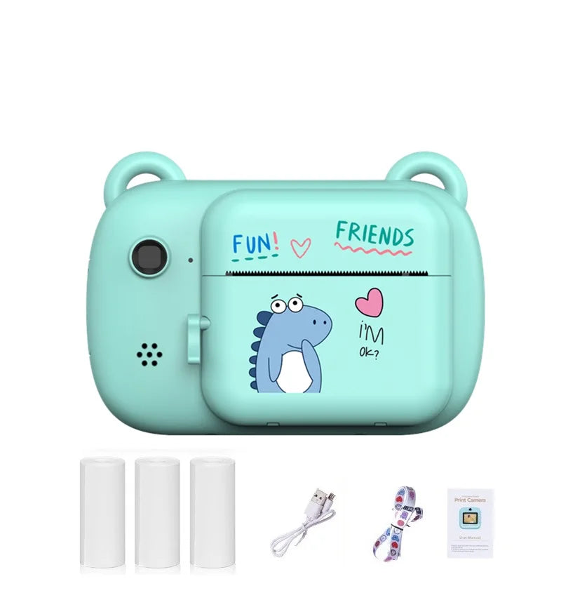 Children Digital Camera Instant Print Camera 1080P HD Digital Camera Support Multilingual Portable Children Outdoors Camera Toys