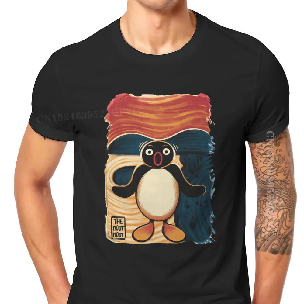 Noot Scream Hip Hop Tshirts Pingu Noot Pinga Penguin TV Printing Clothing Casual Men T Shirts Men Tee Special Gift Clothes mon