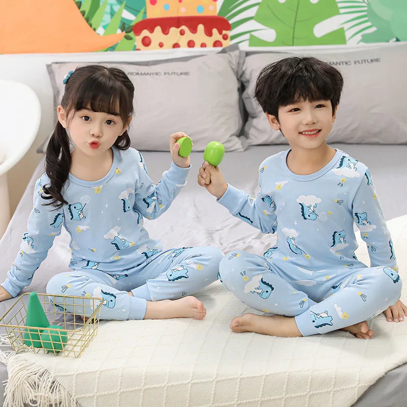 Autumn Winter Baby Girl Clothes Pajamas Sets Boys Pyjamas Kids Homewear Cotton Nightwear Children's Indoor Clothing Pijamas Suit