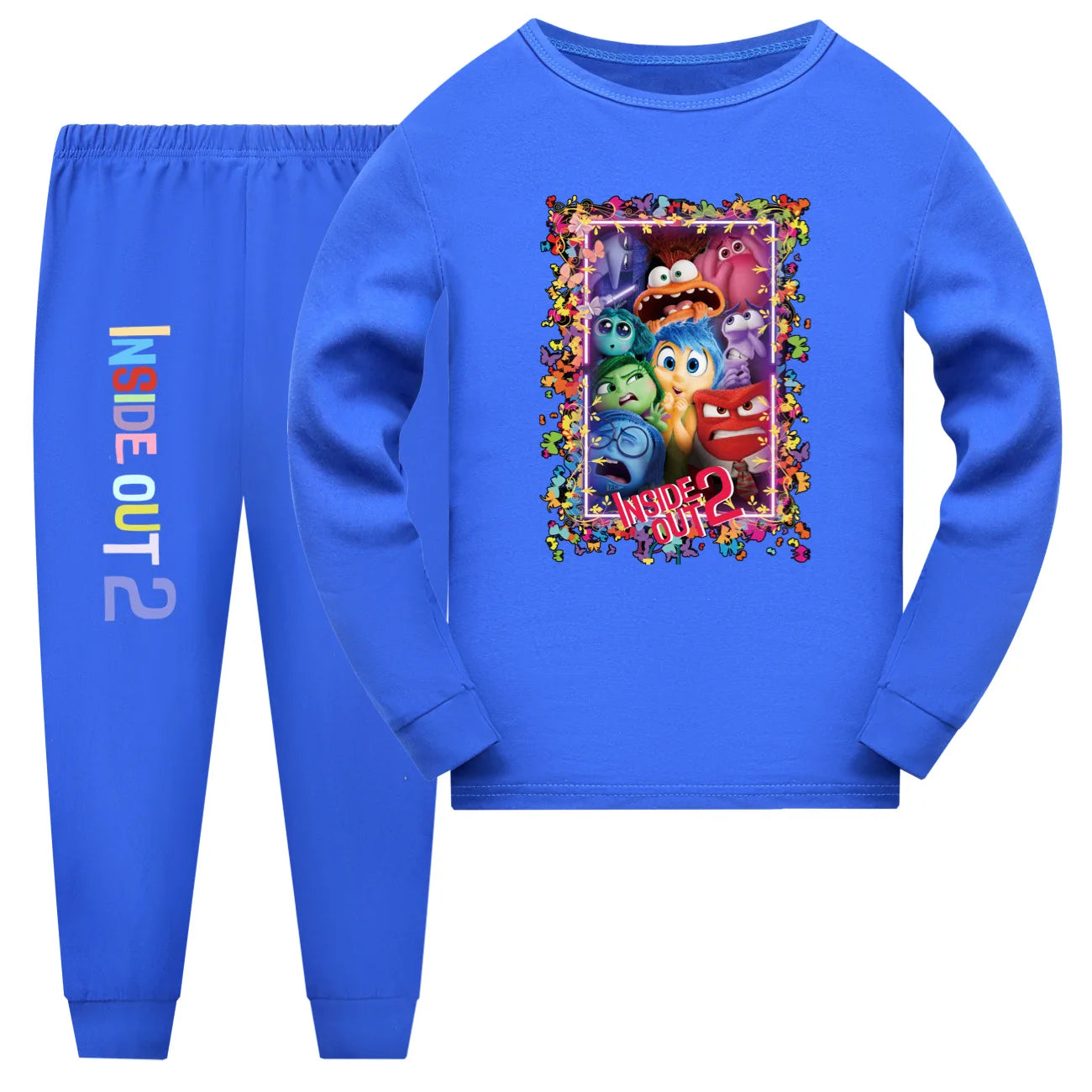 Inside Out 2 Clothes Children Pijama Set Baby Girls Long Sleeve Pajama Sets Toddler Boys Nightwear Kids Cute JOY SADNESS Pyjamas