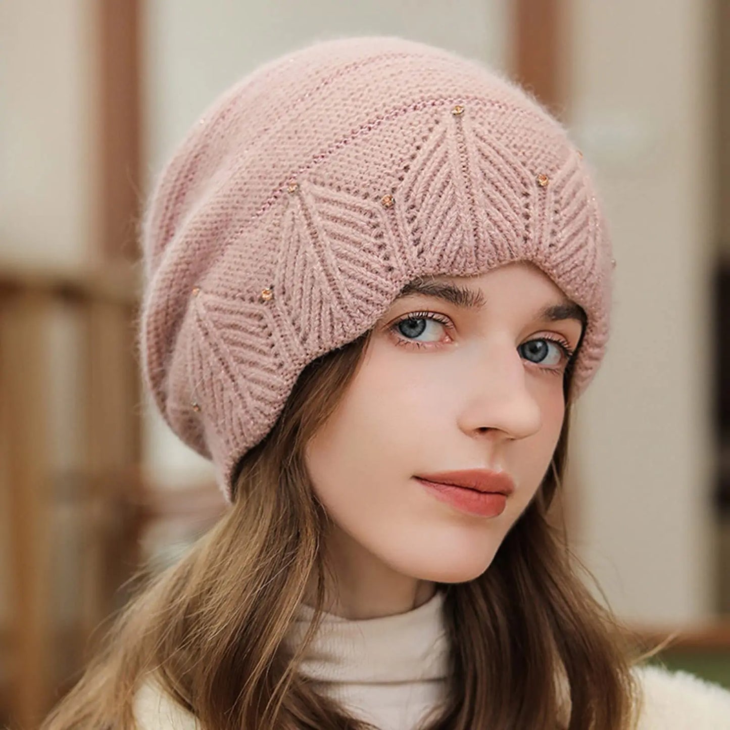 Women's Comfort Hat Knitted Hat Fluffy Hat Warm Thick Soft Elastic Knitted Autumn/Winter Windproof Outdoor Soft Hat
