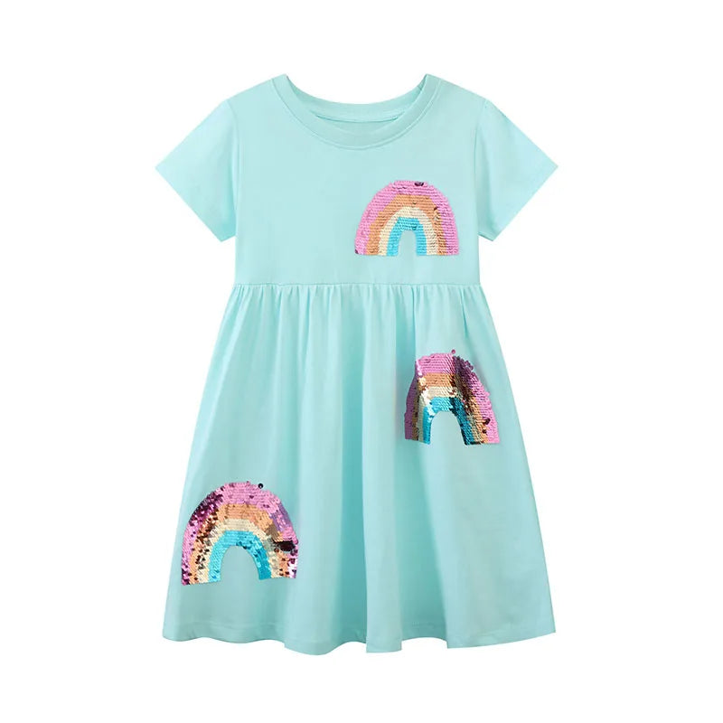 Little maven 2024 Baby Mädchen Freizeitkleidung Baumwolle Schöne Kinder Sommerkleid für Kleinkinder 2 bis 7 Jahre