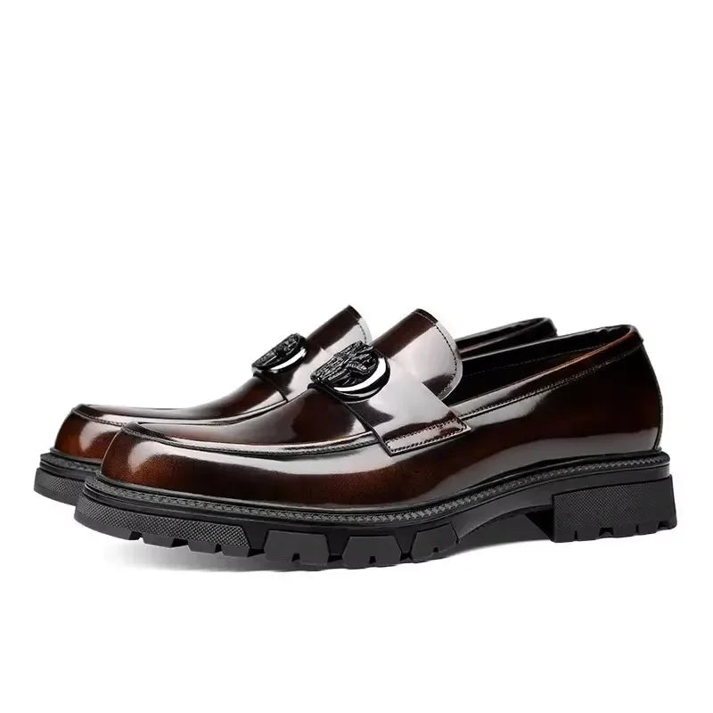 2025 New Men Oxhide Shoes with Thick Soles and Big Heads Lazy People Casual MenFashion Shoes Fashion Shoes