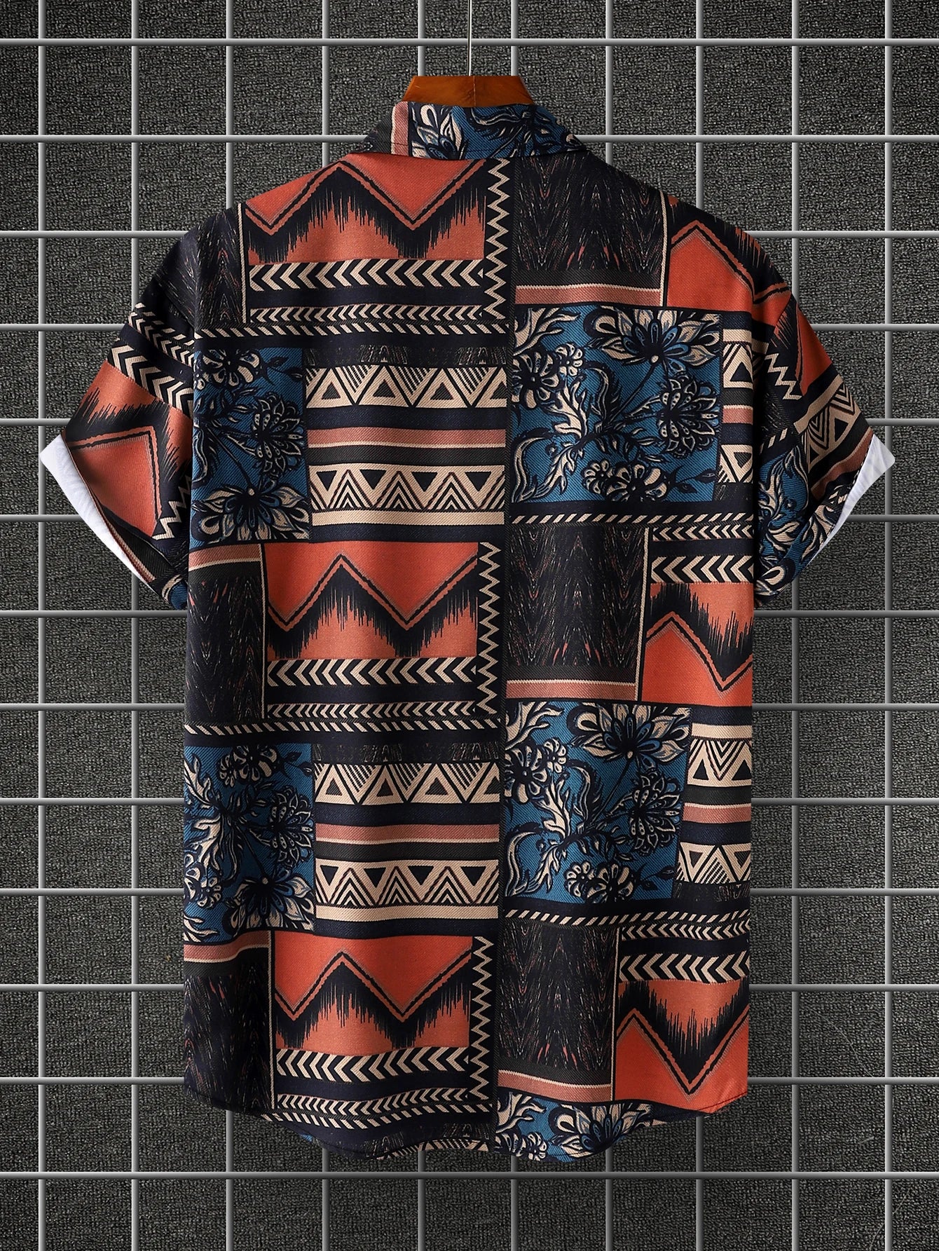 Bohemian style Men's Summer Short Sleeve Printed Shirt Thin Beach Shirt Men's Clothing Casual Shirt mon
