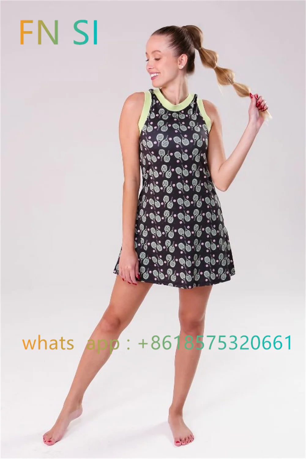 FN SI beach tennis dress Fashion Golf Dress Set with Shorts for Women Casual Badminton Tennis Dresses Outdoor Fitness Sportswear