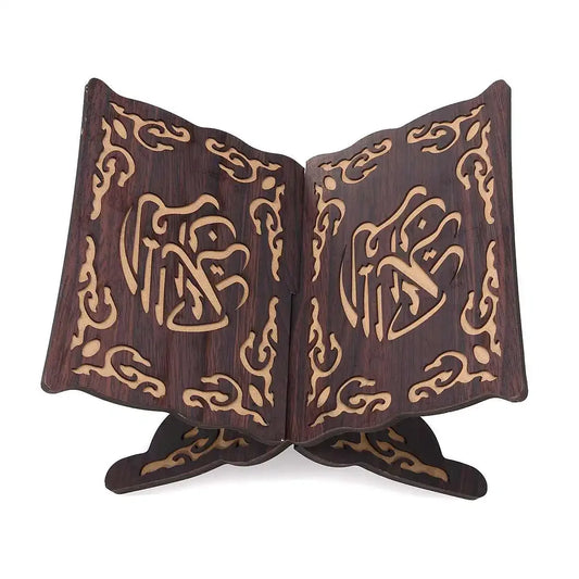 Wooden Book Stand Holder Quran Muslim 3 colors Decorative Removable Ramadan Allah Islamic Gifts Handmade Wood Book Shelf Decor