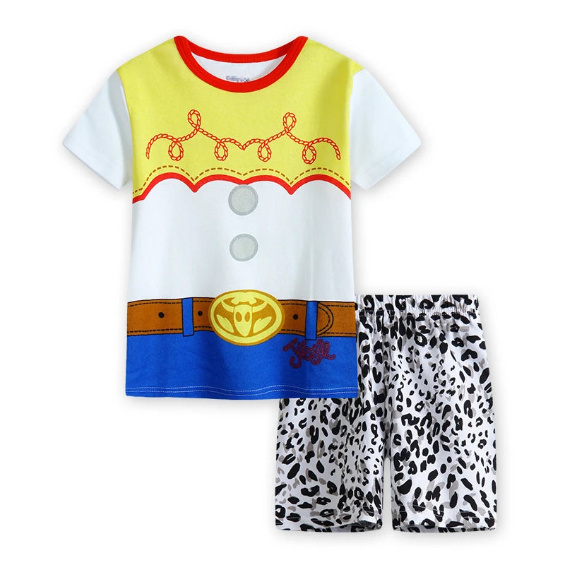 Neue Sommer Kinder Jungen Mädchen Kleidung Baby Baumwolle Prinzessin Pyjamas Sommer Kurzarm Set Cartoon Minnie Kinder Nachtwäsche