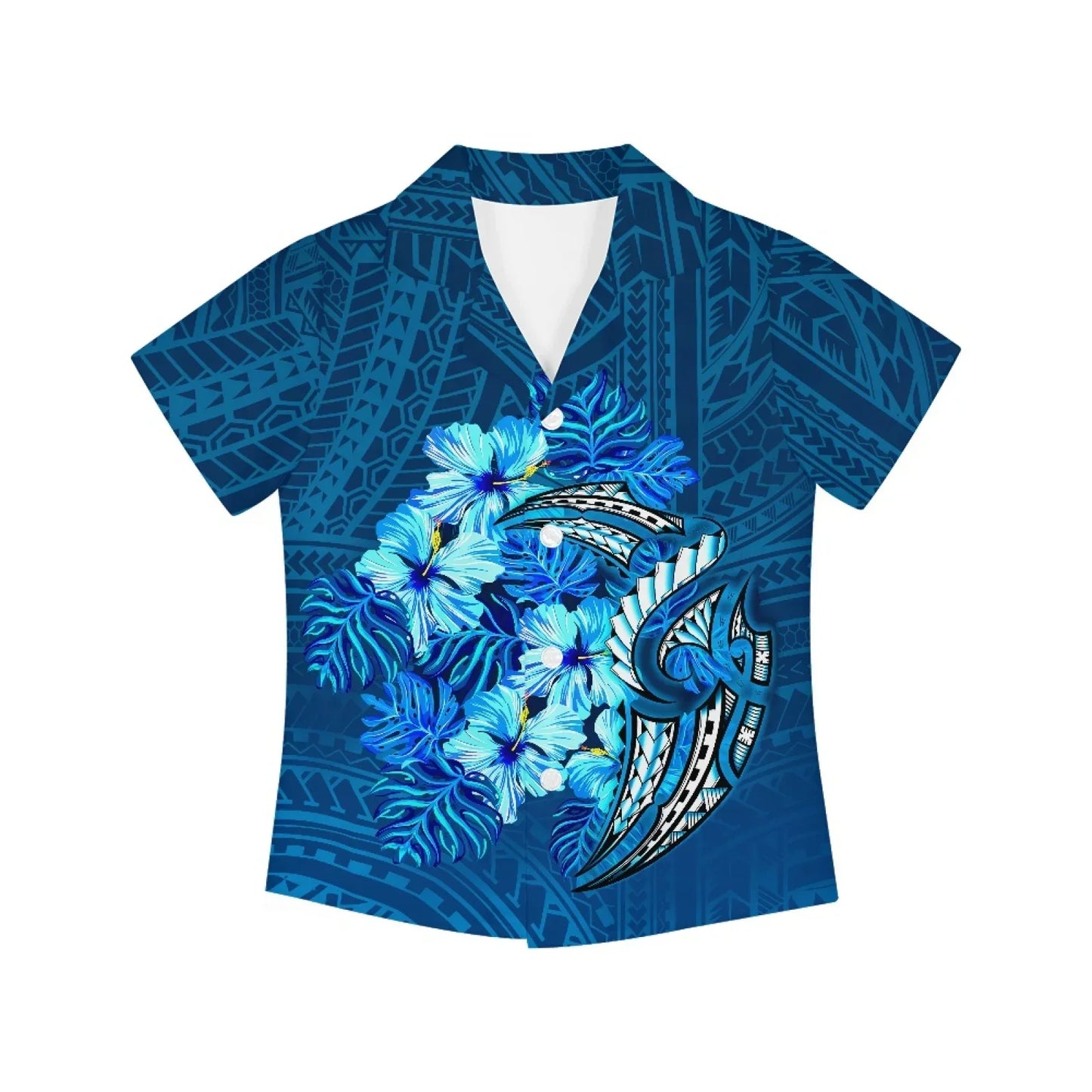 Polynesian Tribal Fijian Totem Tattoo Fiji Prints Children Shirts Fashion Short-sleeved Boys Shirts For Kids Blouses