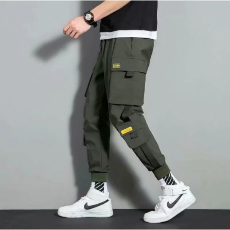 Spring Autumn Men's Fashion Multi-pocket Loose mon
