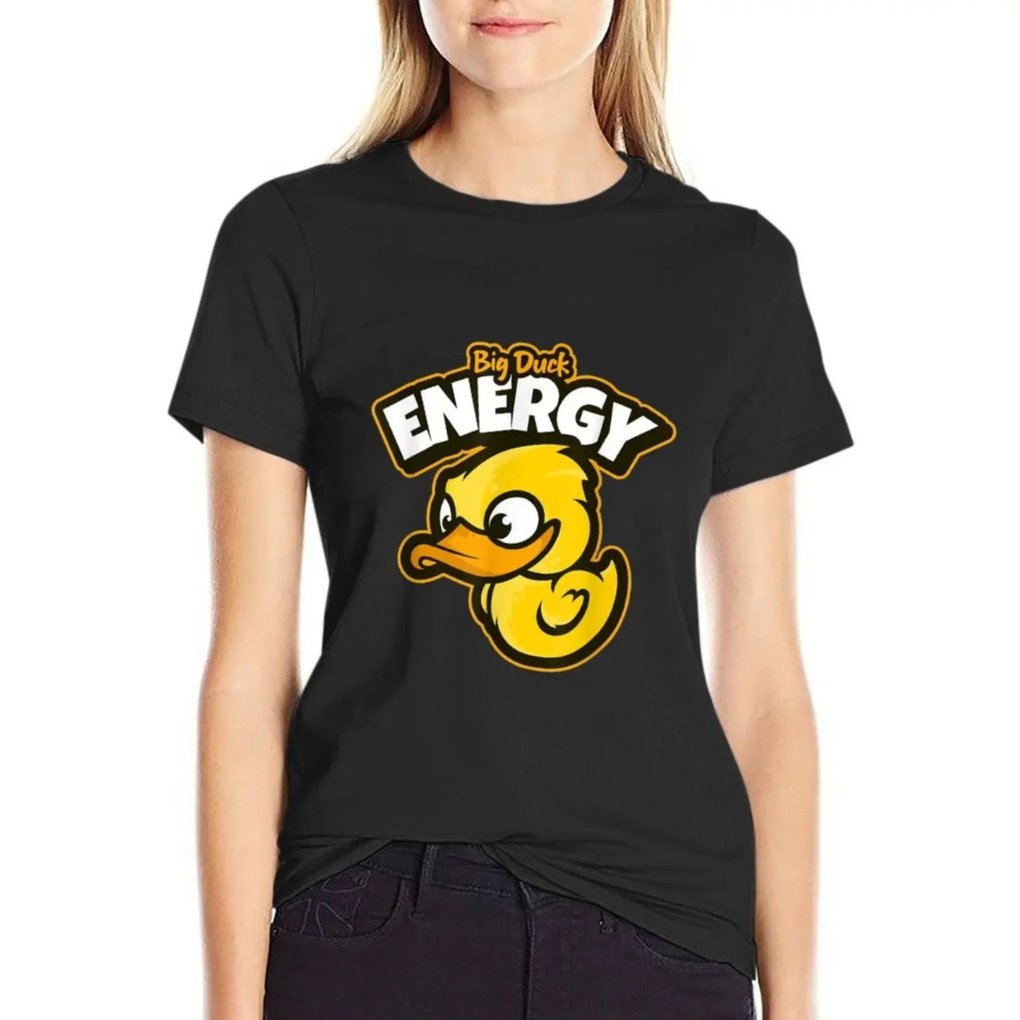 Big Duck Energy Saying Yellow Rubber Duckie T-Shirt summer clothes shirts graphic tees t-shirt dress for Women graphic