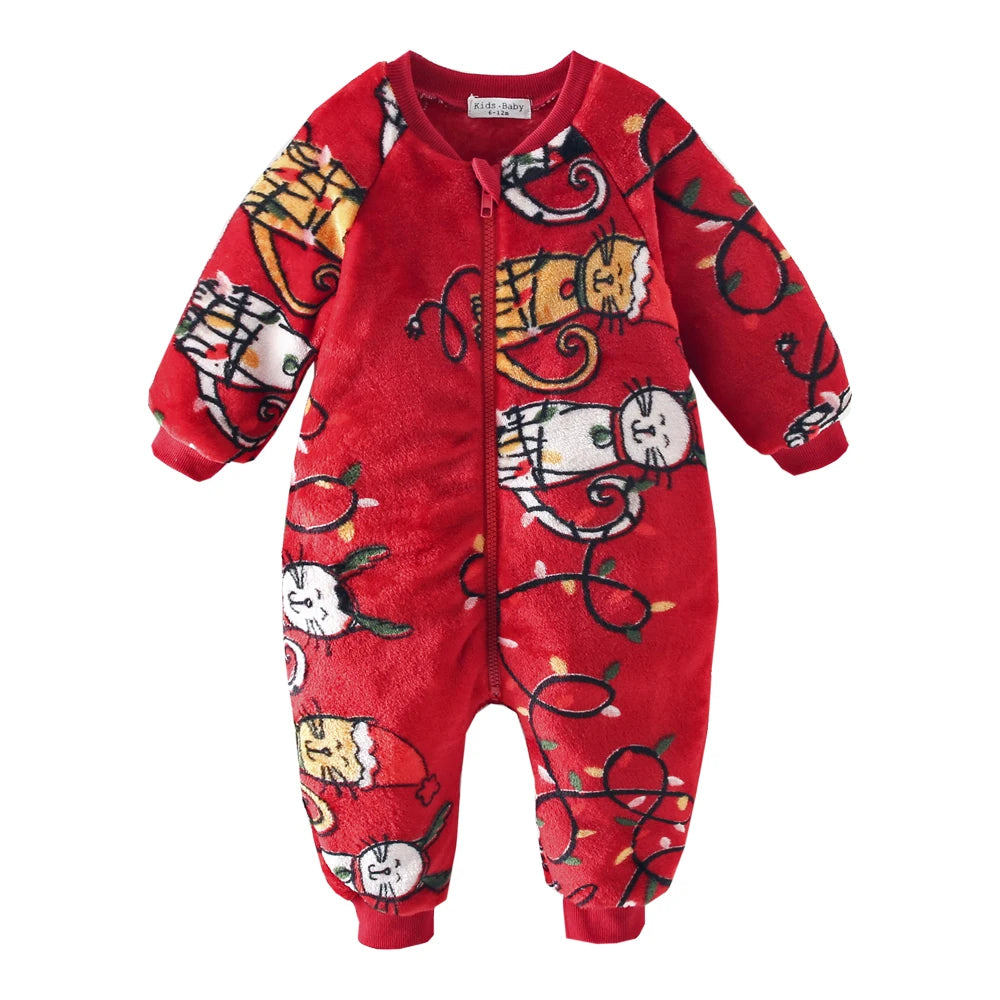 Sanlutoz Halloween Pumpkin Long Sleeve Baby Jumpsuits Zipper Winter Fleece Warm Infants Rompers Clothing Thickened Cozy