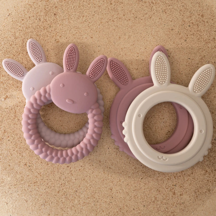 1 Stücke Baby Beißring Silikon Spielzeug BPA FREI Cartoon Kaninchen Pflege Zahnen Geschenke Baby Gesundheit Molaren Kauen Neugeborenen Zubehör Spielzeug