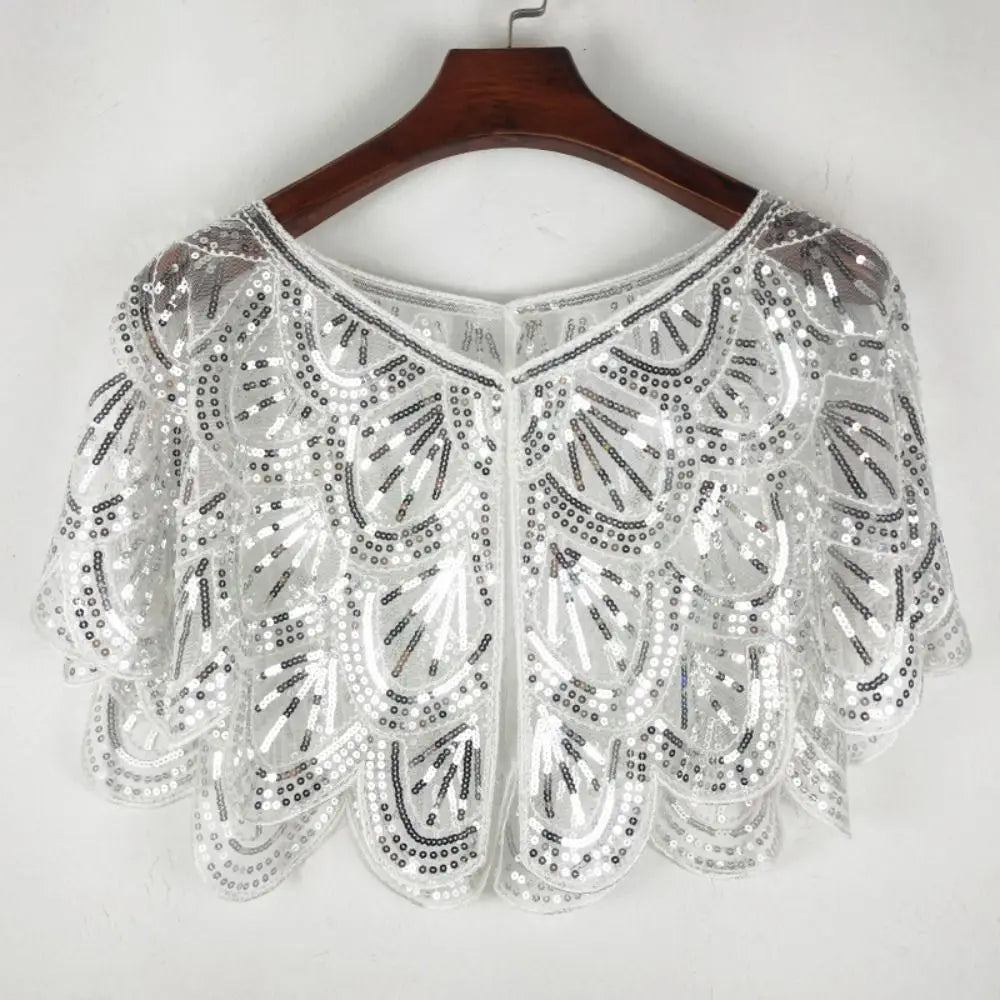 New Thin Party Shawl Long Sleeve Ruffle Design Sunscreen Cardigan Sunscreen Clothing Polyester Shawl Beaded Women