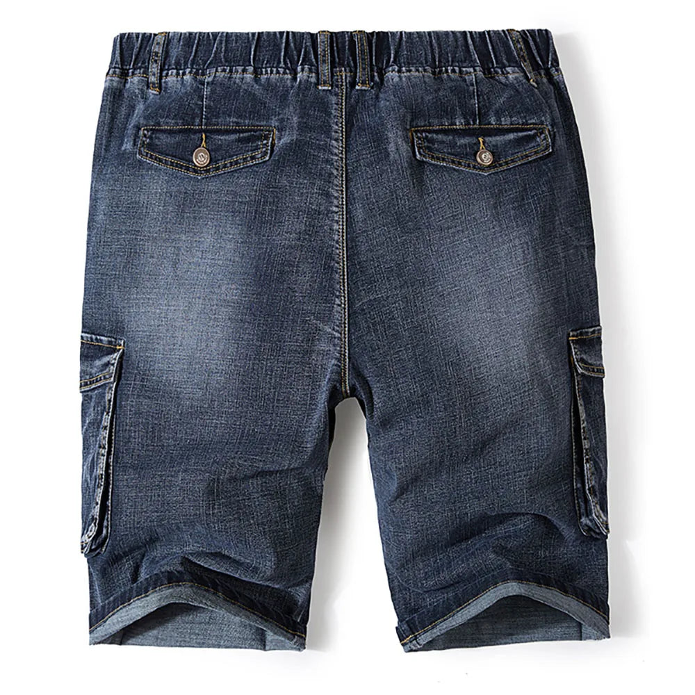 Neu Mode Plus Größe Jeans Shorts Männer Casual Lose Baggy Cargo Short Denim Streetwear Sommer