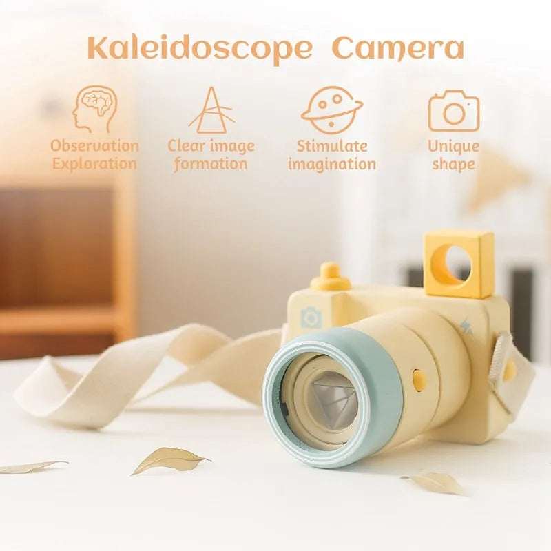 Wooden Fashion Camera Baby Toys Pendant Baby Block Montessori Toys for Children Wooden DIY Presents Nursing Gift Outdoor Toys