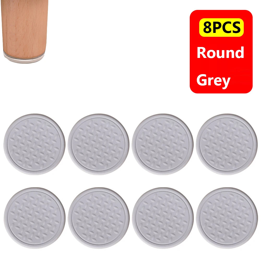8PCS Stumm Selbst-Adhesive Silikon Sofa Stuhl Füße Abdeckung Möbel Bein Pad Boden Schutz