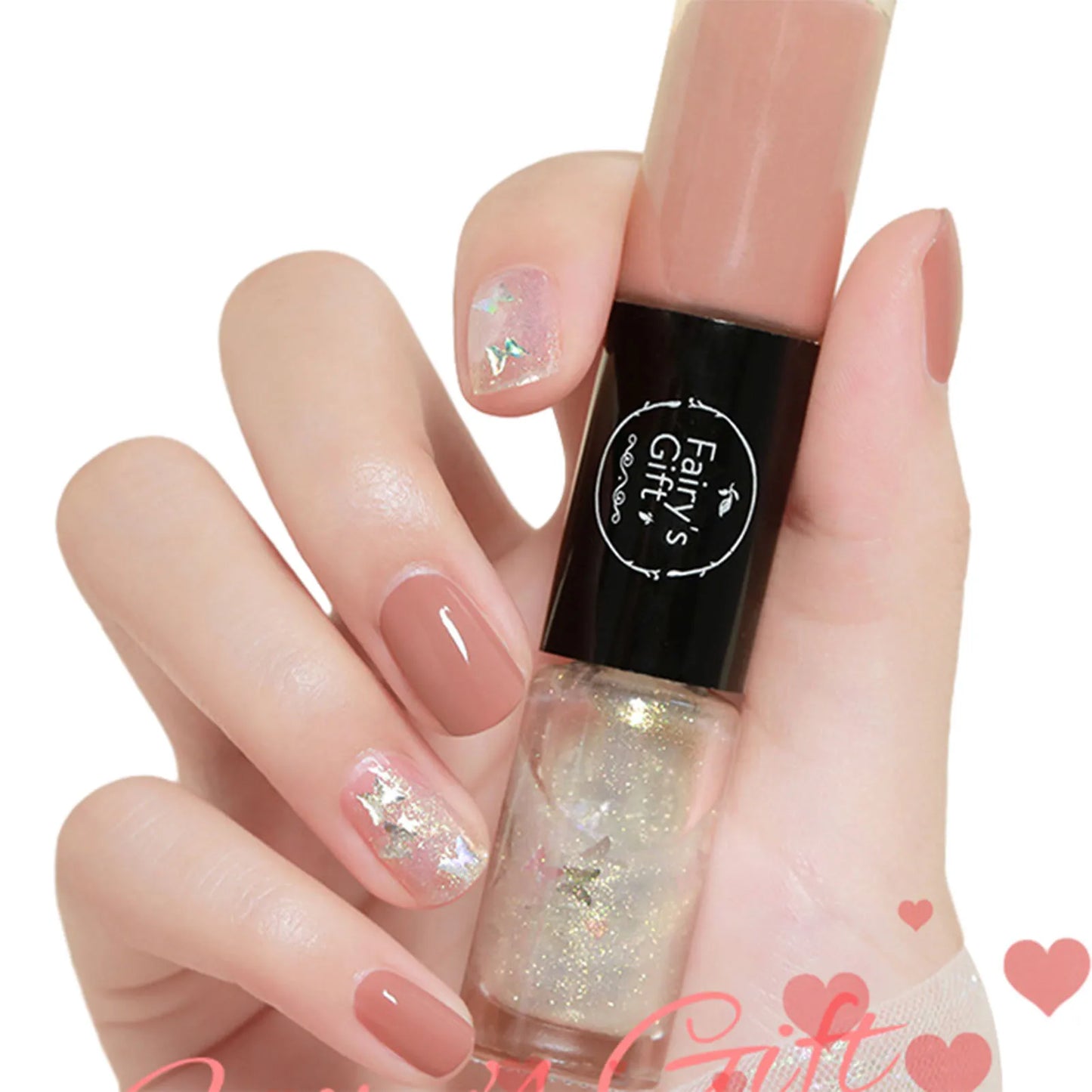 2 In 1 Double Heads Nails Polish Paillette Glitter Nails Oils Long Lasting Waterproof And No-Bake Quick Drying Gel Nails Polish