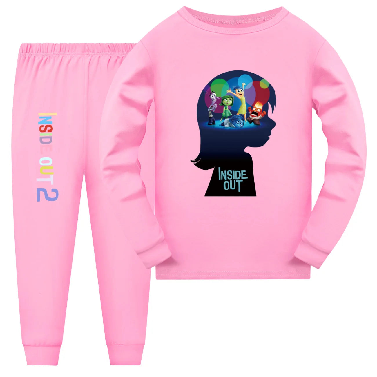 Inside Out 2 Clothes Children Pijama Set Baby Girls Long Sleeve Pajama Sets Toddler Boys Nightwear Kids Cute JOY SADNESS Pyjamas