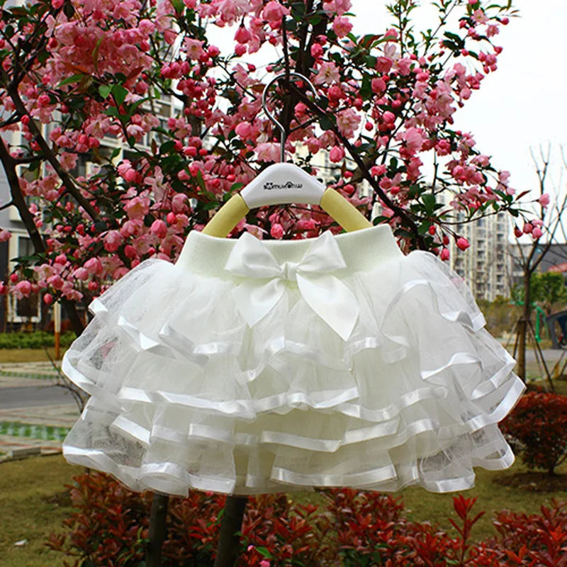 Hot Baby Girl Tulle Tutu Skirts Rainbown Pettiskirts Fluffy Kids Ballet Skirts for Party Dance Princess Children Tulle Clothes