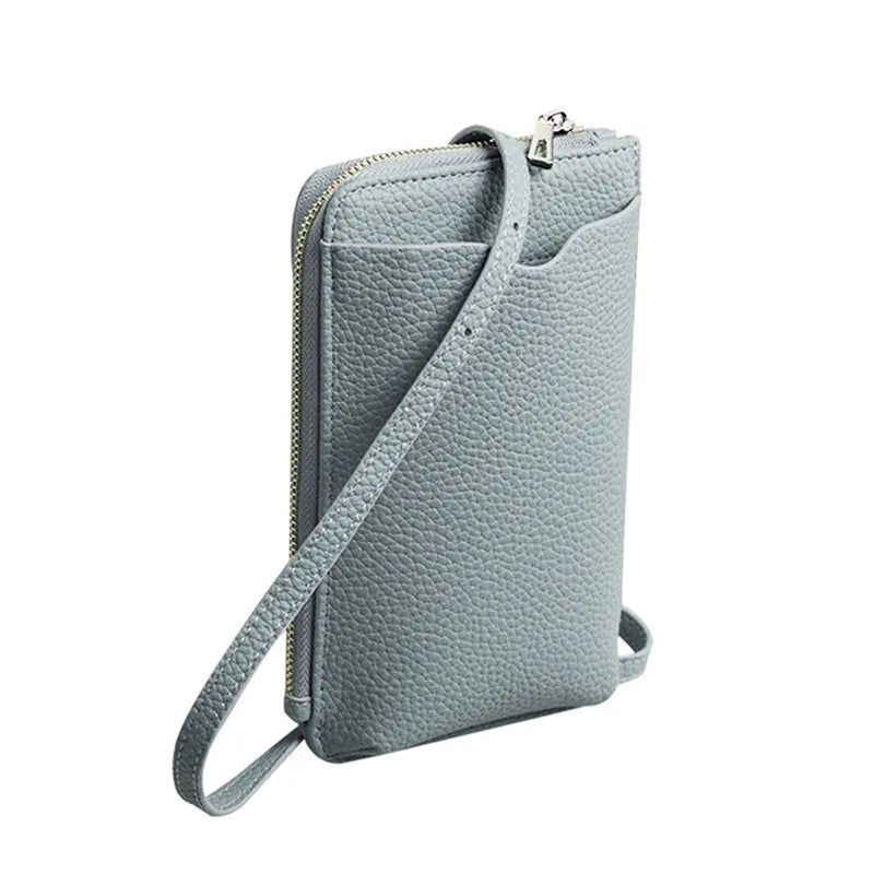 Fashion Genuine Leather Phone Crossbody Bag Women Mini PU Leather Shoulder Messenger Bag 2025 New Ladies Luxury Phone Purse