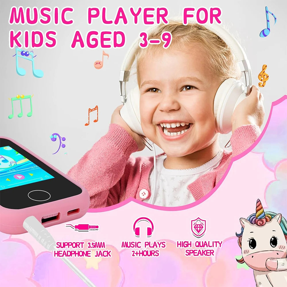 Kinder Musikalisches Smartphone Spielzeug Cartoon Einhorn Touchscreen Baby Mobile für Mädchen Jungen Lernspielzeug Geburtstag Weihnachtsgeschenke