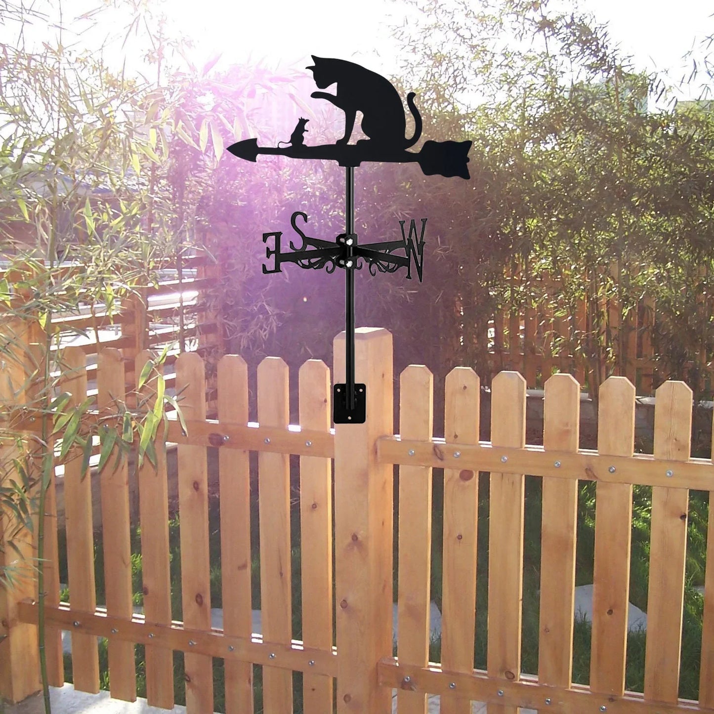 New Fashion Vane, Cat Family, Cat With Mouse, Metal Rain Outdoor Decoration, Garden Roof Art, Farm Railing Festival Props