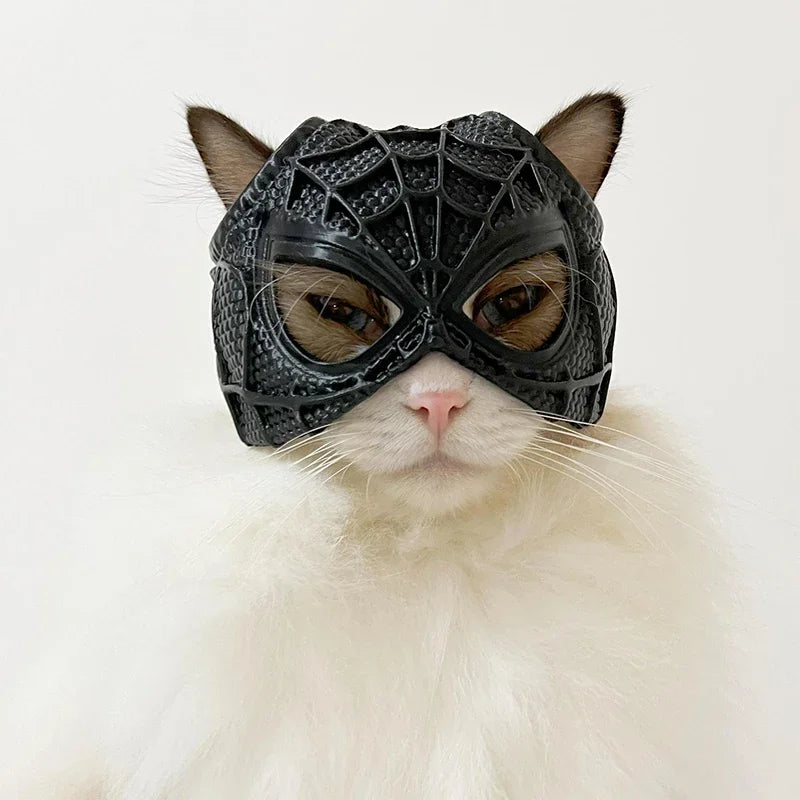 New 3D Printing Cat Bat Mask Halloween Accessories Cosplay Costume Accessory Spider Web Cat Mask Headset Pet Decor Props Mask