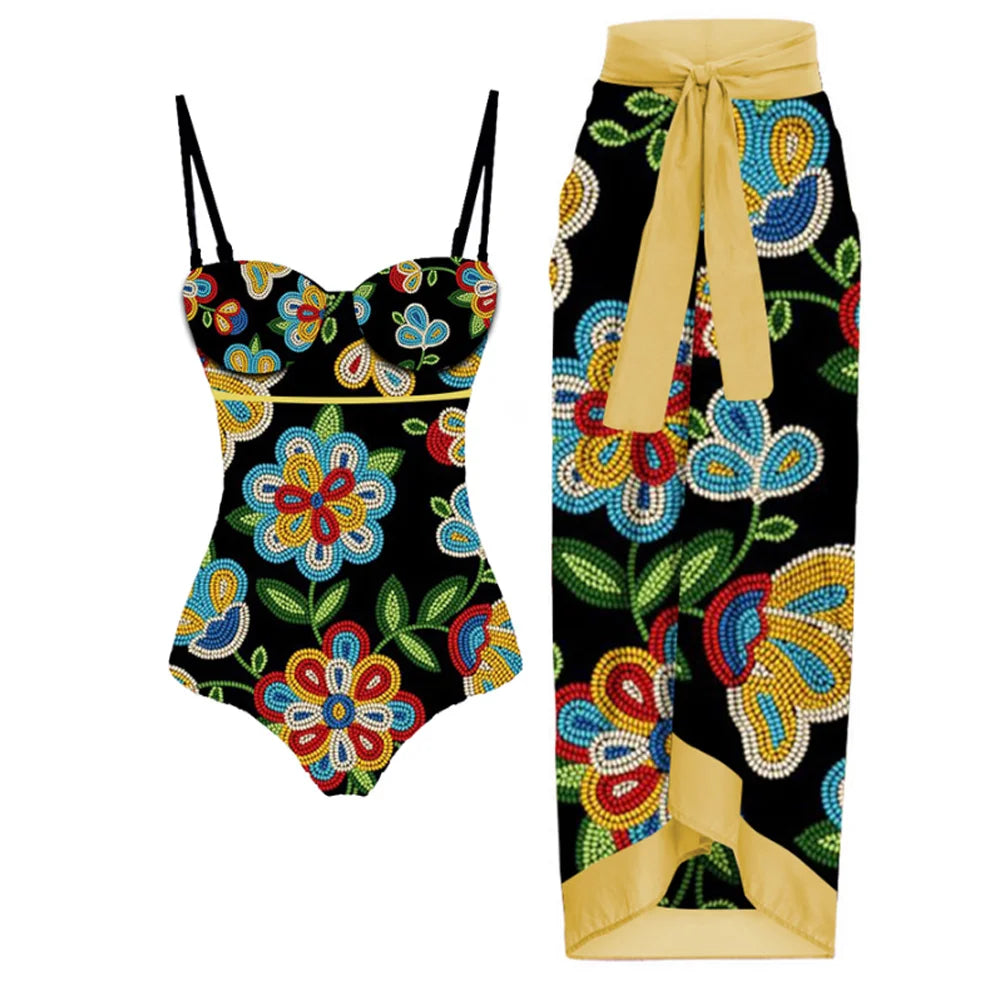 Tankini Women Swimming Suits Swimwear Patchwork Summer Swiming Suit 2024 Luxury With Skirt Tight Cover Up Brazilian Biquini Set