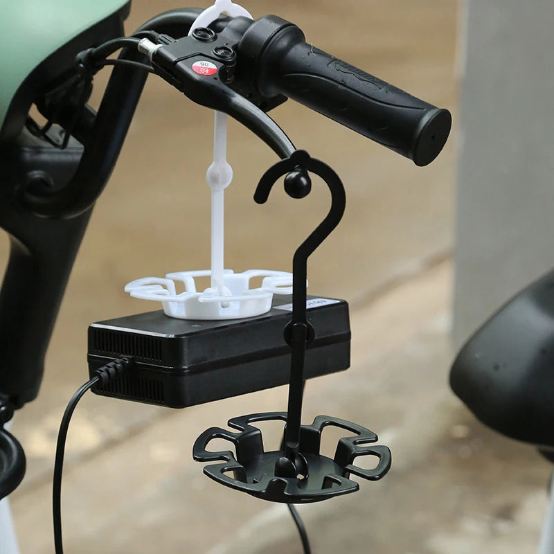 1PC Simple Ebikes Charging Hook Portable 360 Degrees Rotating Charging Cable Organizer Electric Vehicle Charger Holder