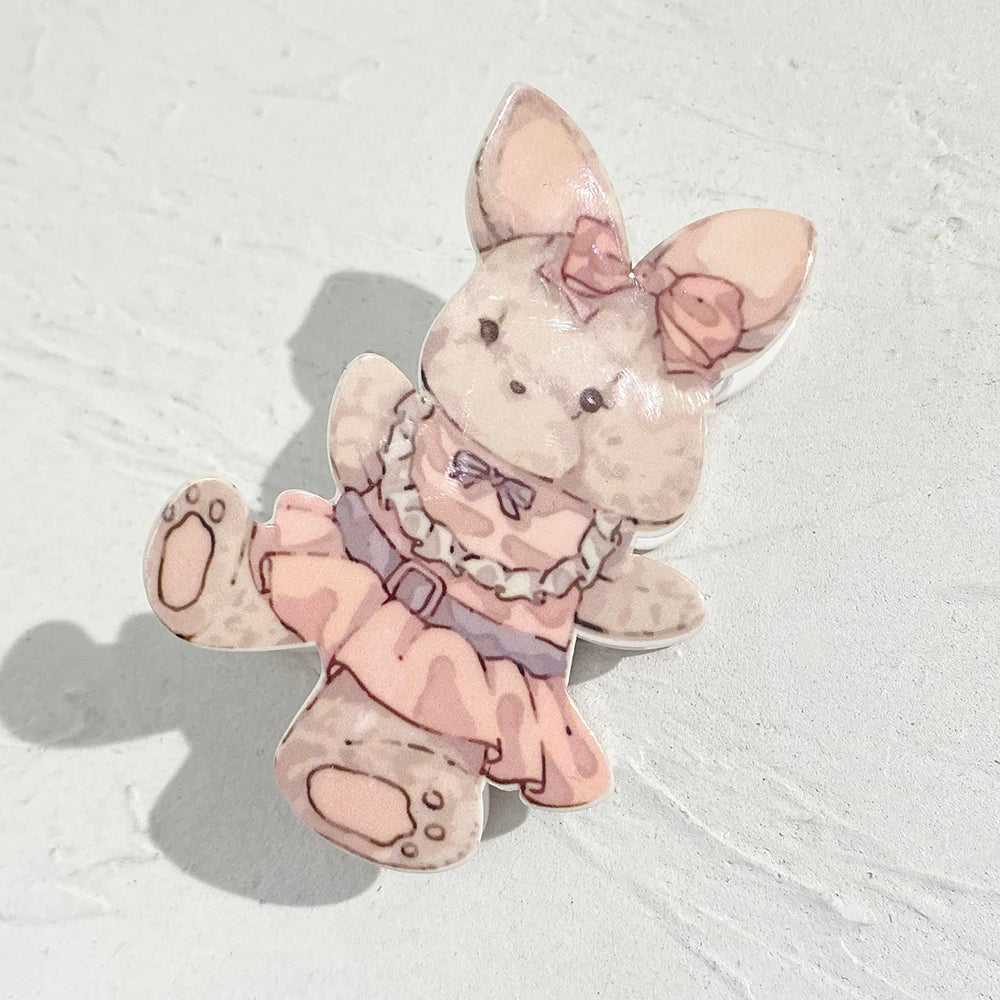 Cute Acrylic Thick Hair Claw Clip For Women Girls New Design Cartoon Cat Rabbit Dog Bear Shape Animal Hair Accessorie Headwear unique !!!