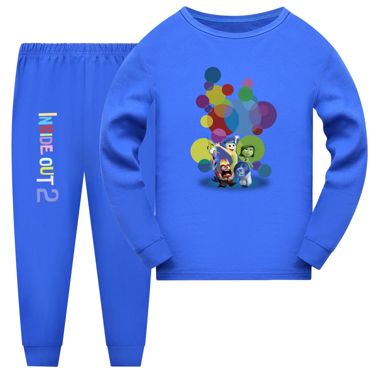 Inside Out 2 Clothes Children Pijama Set Baby Girls Long Sleeve Pajama Sets Toddler Boys Nightwear Kids Cute JOY SADNESS Pyjamas