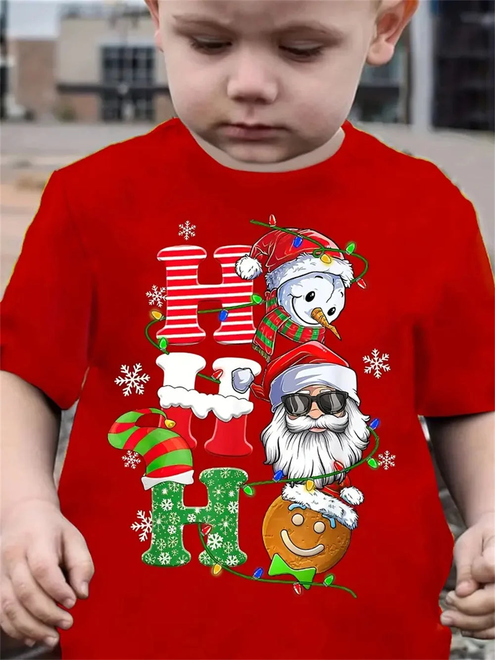 Weihnachten Santa Claus 3d Print T-Shirt Kinder Jungen Kleidung Kurzarm Casual Kinder Kleidung Mode T-Shirt für Jungen