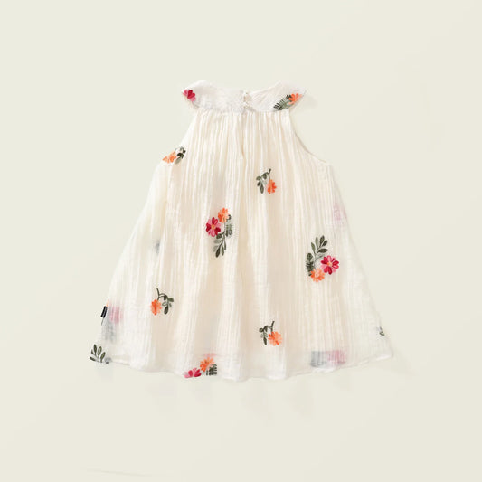 Sleeveless Baby Girls Casual Dress 2024 New Children's Summer Clothing Fashion Embroidery Kids Costume Chiffon Princess Dress