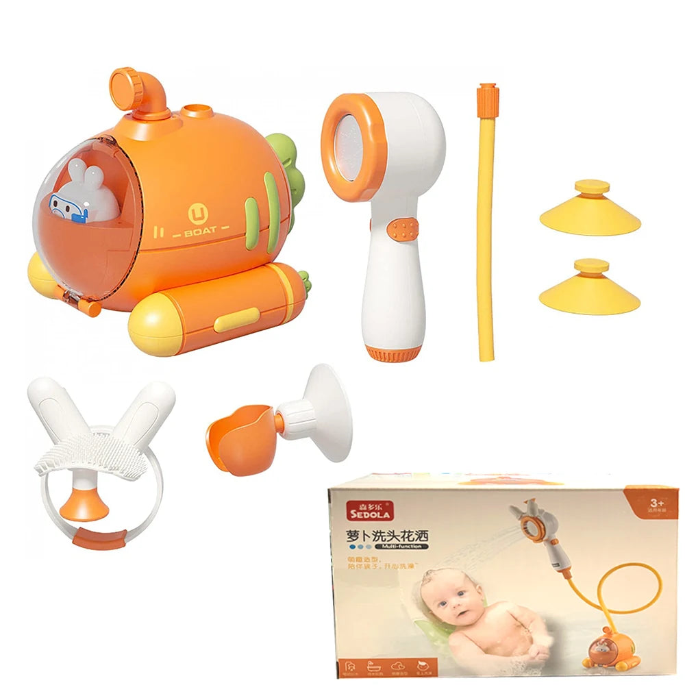 Baby-Badespielzeug für Kinder, elektrisches U-Boot, Dusche, Saugnapf, Babyspielzeug, Sprühwasserspielzeug, Badewannenspielzeug, Sprinkler, Babyparty