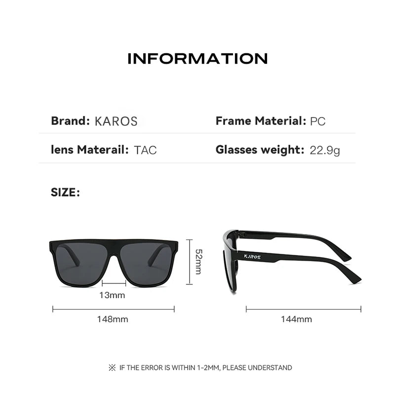 KAROS Polarized Sunglasses Men Women Fashion UV400 Eyewear Bike Cycling Fishing Driving Sun Glasses Outdoor Big Frame Sun Shades