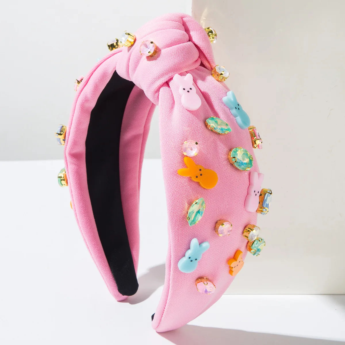 Festival Easter Rabbit Rhinestone Pearl Knot Hairband Headband Adult Hair Accessories Hair Jewley