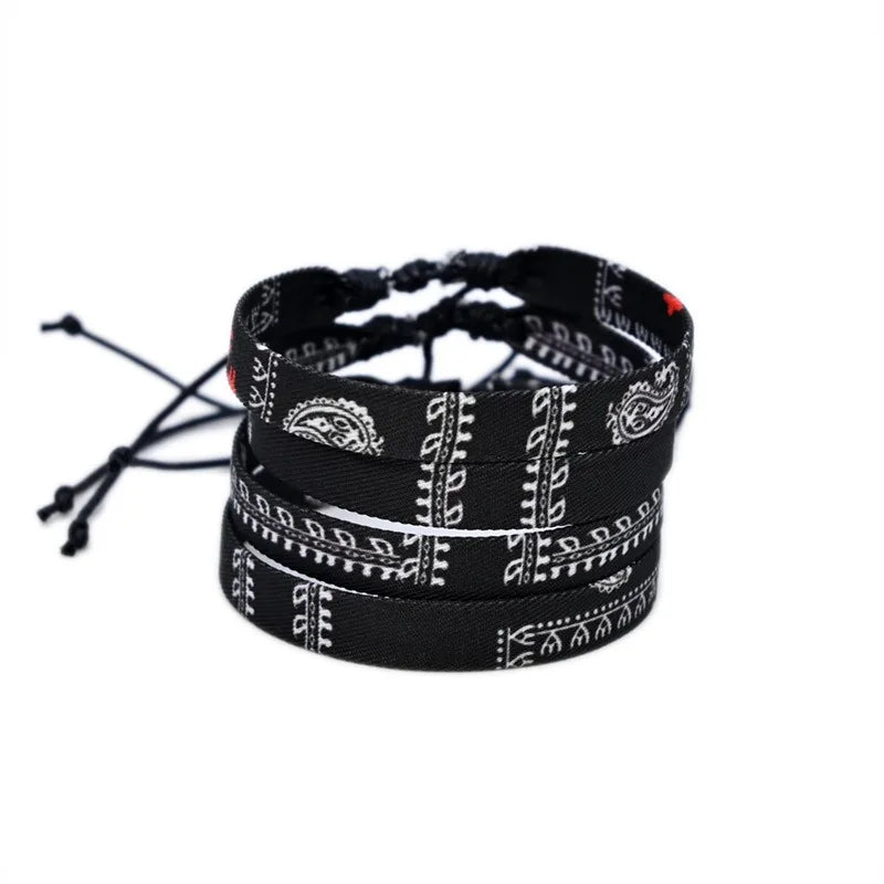 Multicolor Manual Weave Palestine Bracelet Gaza Color Arabic Ethnic Style Men Women Adjustable Accessories Gifts hépīng Peace